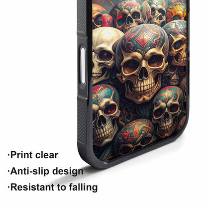 iPhone 17 Pro Max Case — Skull Dark Art Gothic Print Gothic, Custom Made Phone Cover
