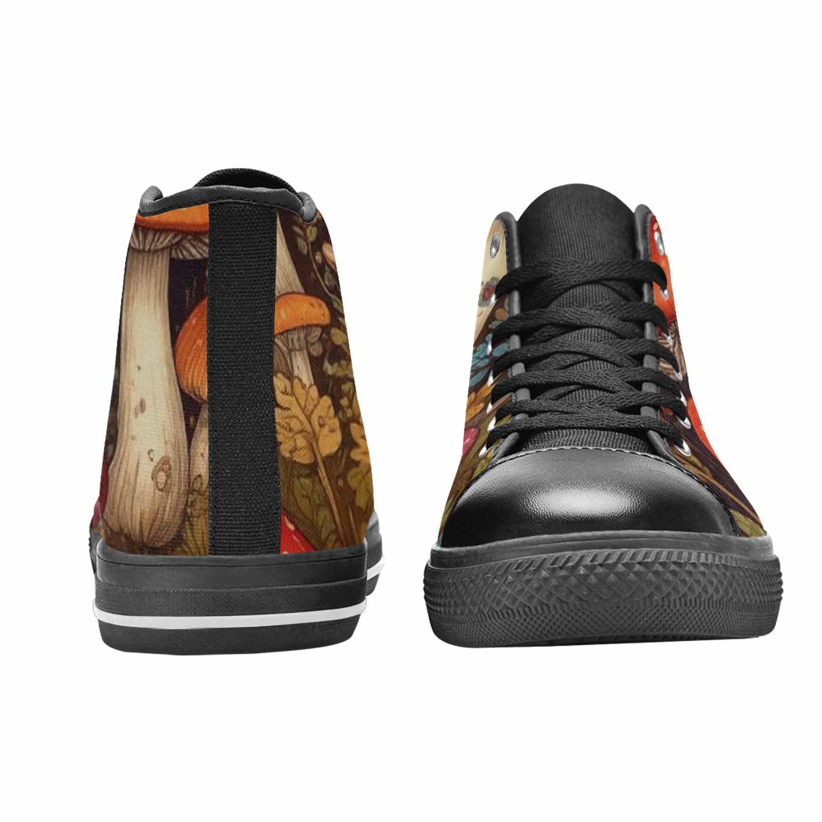 MEN'S Mushroom High Top Canvas Neon Fantasy Custom Sneakers