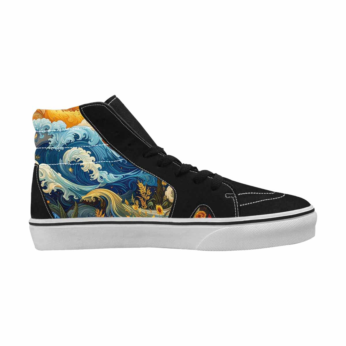 WOMEN'S Blend All Versions High Top Canvas Wallpaper Art Custom Shoes