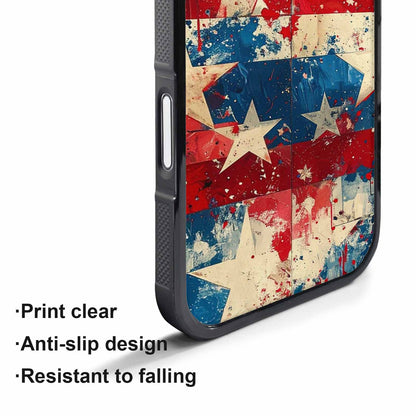 iPhone 17 Pro Case — Patriotic Stars And Stripes American Galaxy, Custom Printed Phone Case