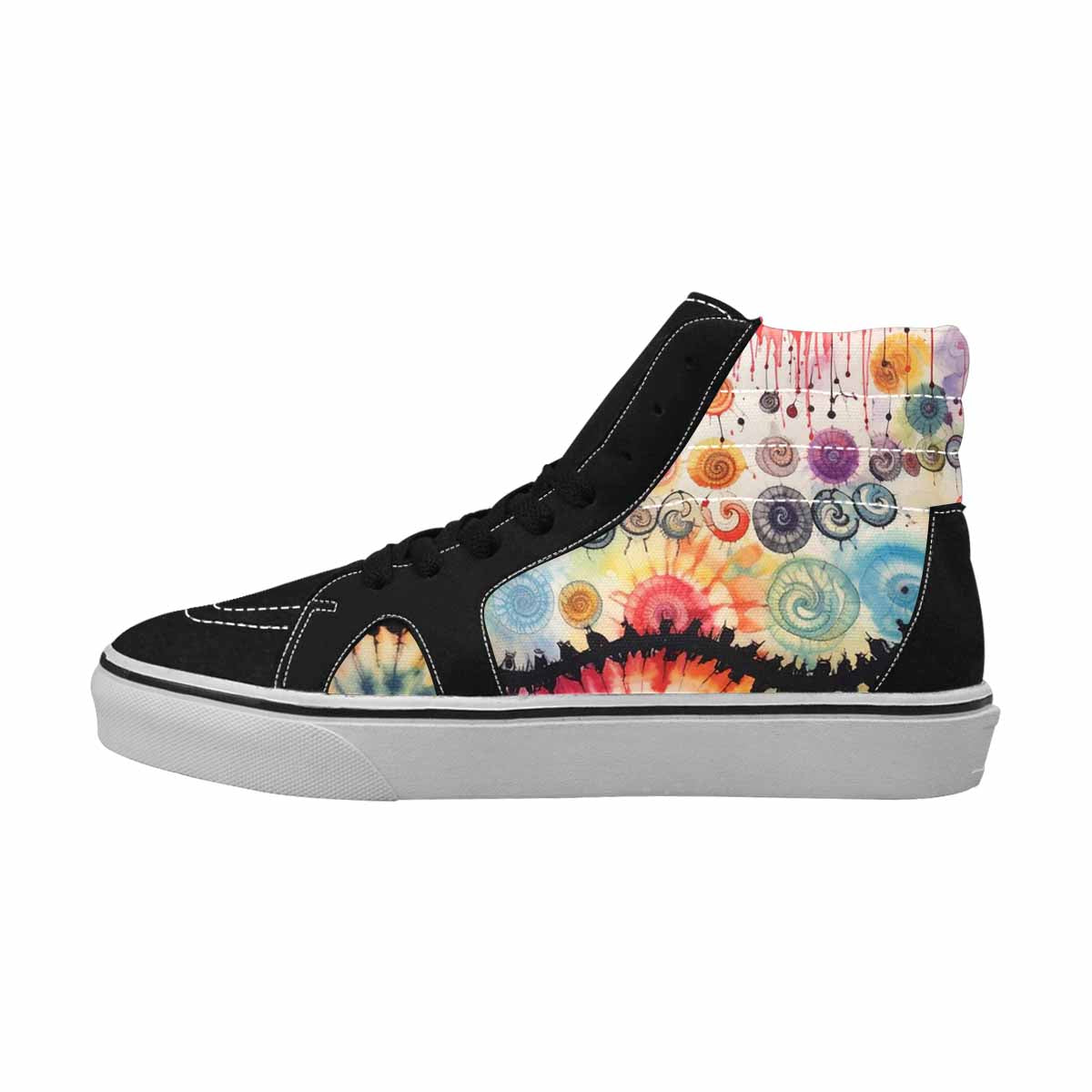 MEN'S Tie High Top Canvas Dark Academia Custom Sneakers