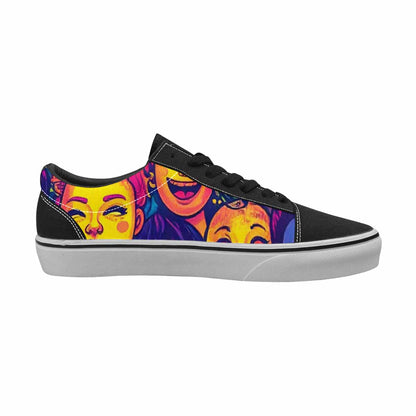 WOMEN'S Funny Looking Cartoon Canvas Lace-Up Neon Fantasy Shoes