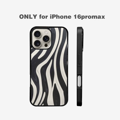 iPhone 16 Pro Max Case — Modern Zebra Stripe Custom Personalized Phone, Custom Phone Case