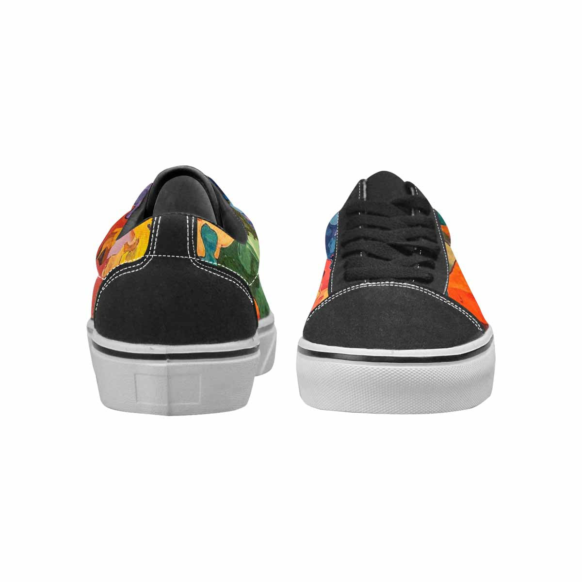 WOMEN'S Camo Patches Lace-Up Canvas Vibrant Chaos Sneakers