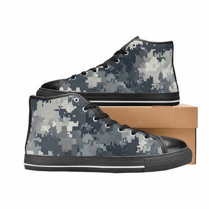MEN'S Military Camouflage Blotch High Top Canvas Surreal Shoes