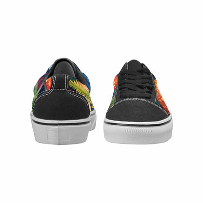 WOMEN'S Mushrooms  Botanical Mushrooms Lace-Up Canvas Neon Fantasy Shoes