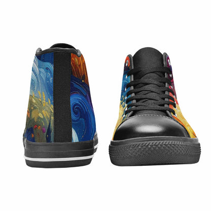 MEN'S Blend All Versions High Top Canvas Neon Fantasy Shoes