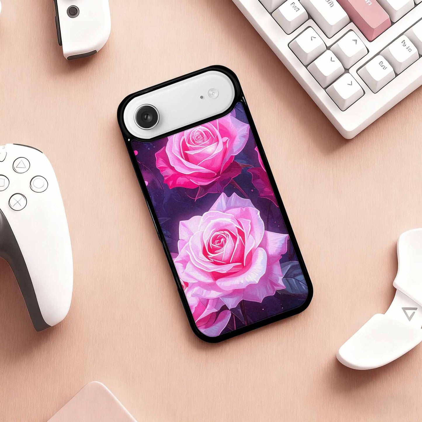 iPhone 17 Air Case — Watercolor Marble Rose Watercolor Abstract, Customized Protective Case