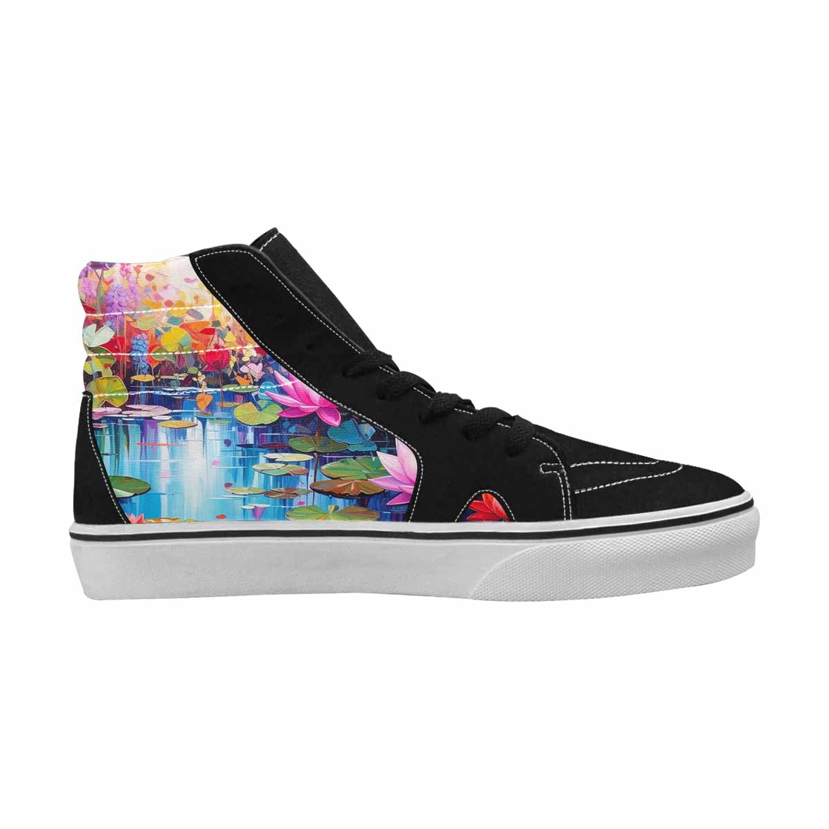 MEN'S Full Color Vibrant Monet High Top Canvas Surreal Custom Shoes