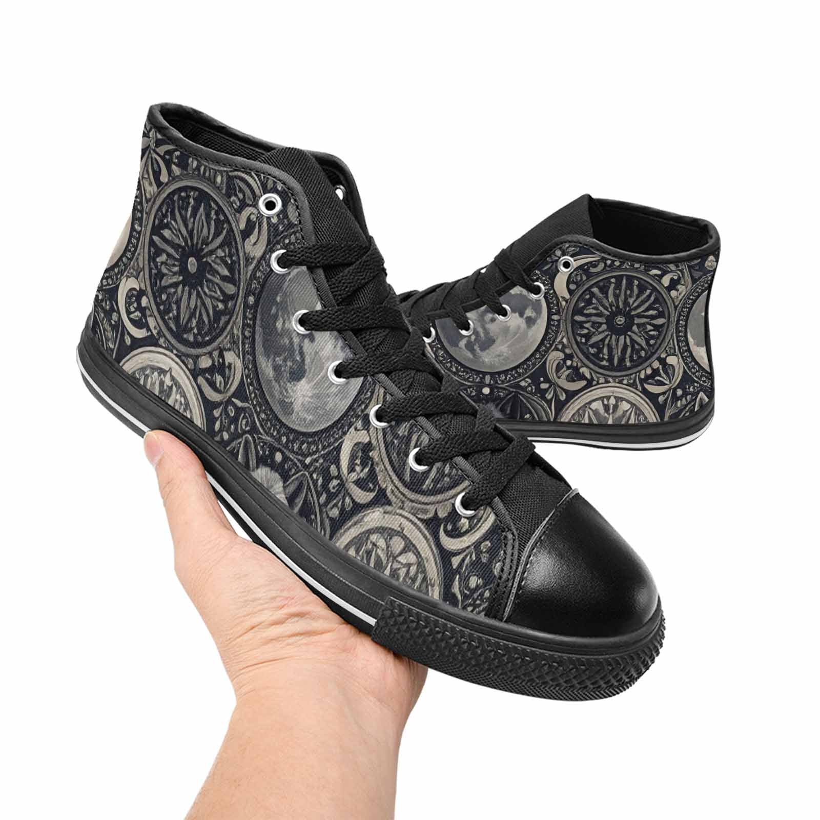 MEN'S Wolves Everywhere Collage High Top Canvas Surreal Custom Shoes