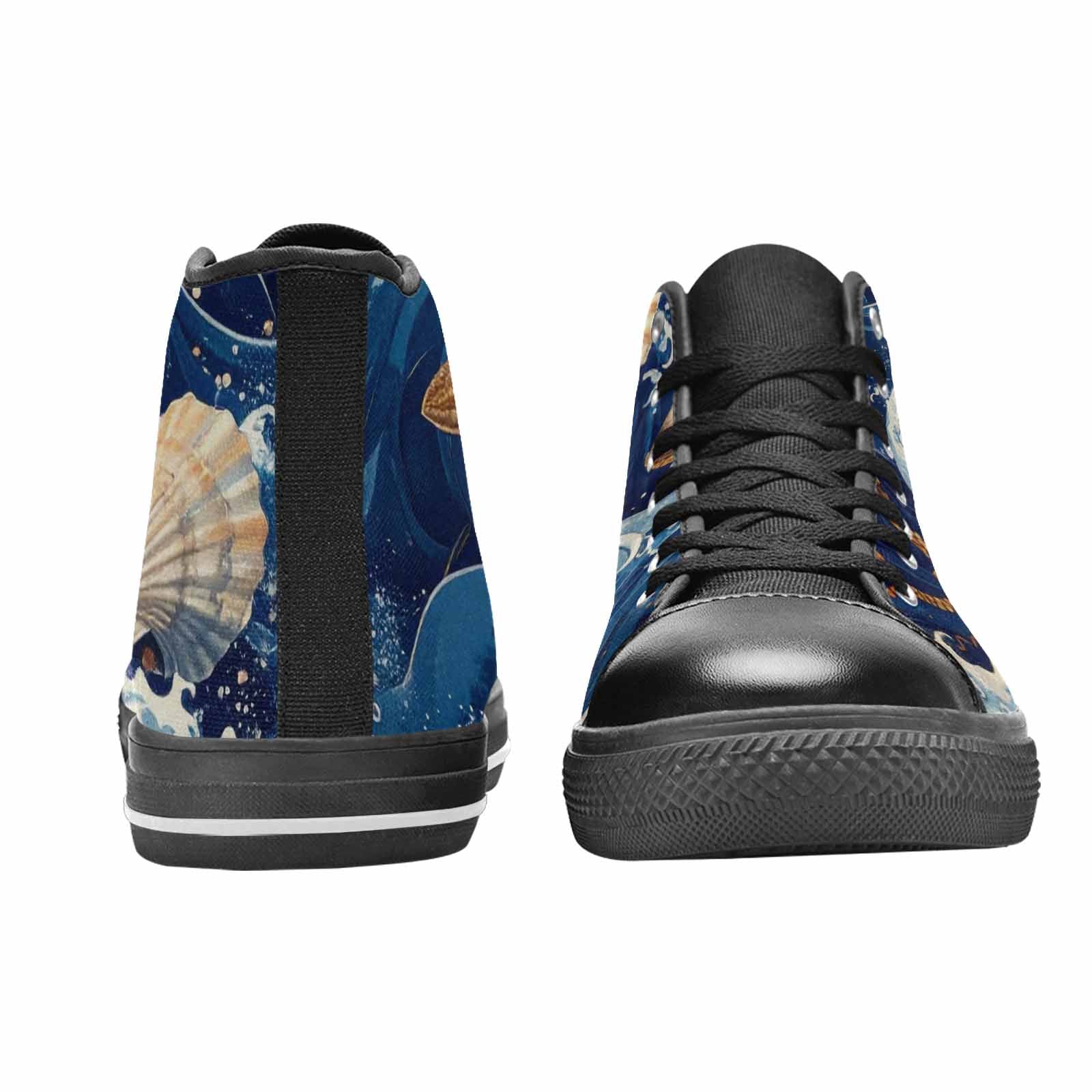 MEN'S Ocean Wave High Top Canvas Surreal Custom Shoes