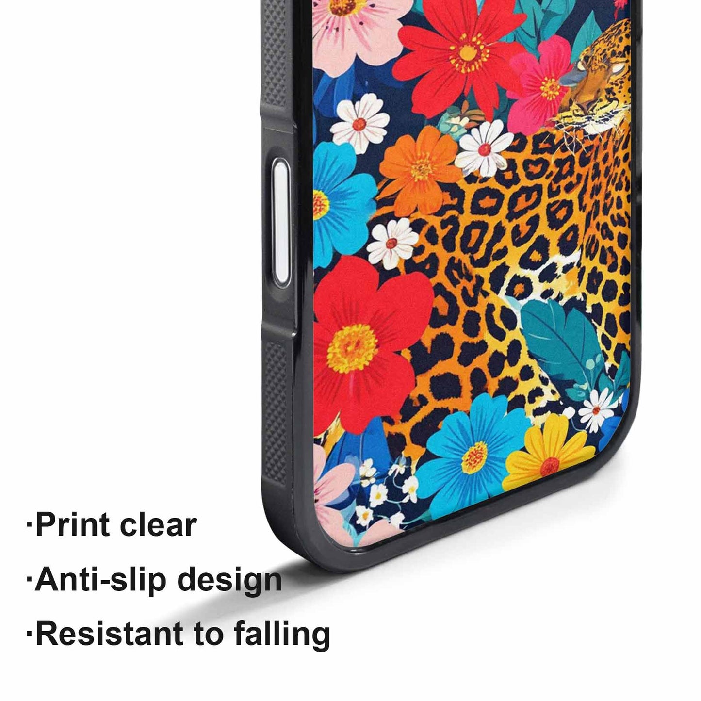 iPhone 17 Pro Max Case — Leopard Print Floral Seamless Animal Print, Personalized Phone Case