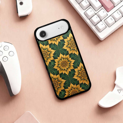 iPhone 17 Air Case — Sunflower Mandala Kaleidoscope Floral, Customized Protective Case