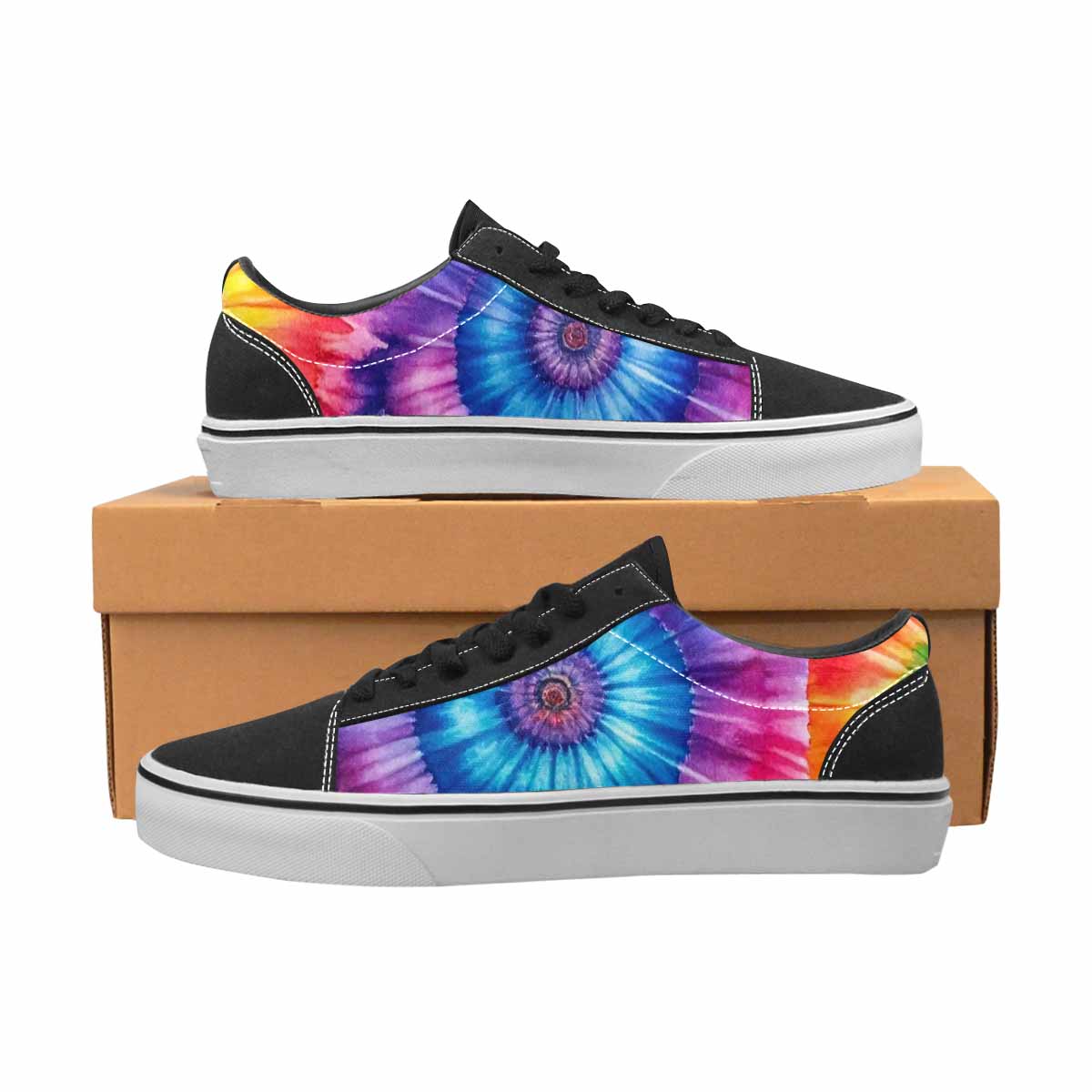 WOMEN'S Tie Dye - Canvas Lace-Up Grunge Custom Sneakers