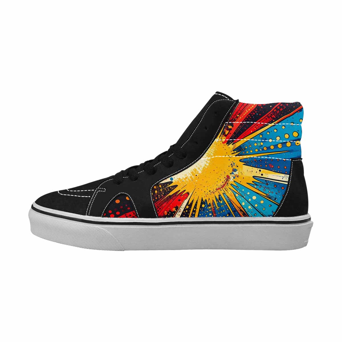 MEN'S Comic Halftone High Top Canvas Melting Art Custom Sneakers