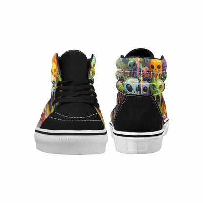 MEN'S Aliens  Camo Melting High Top Canvas Kaleidoscope Sneakers