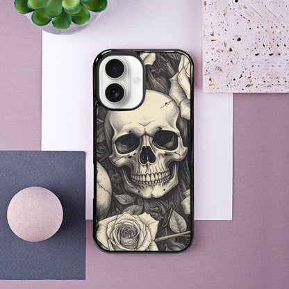 iPhone 16 Case — 20 Skulls Overlapping Seamless Tileable Pattern, Custom Made Phone Cover