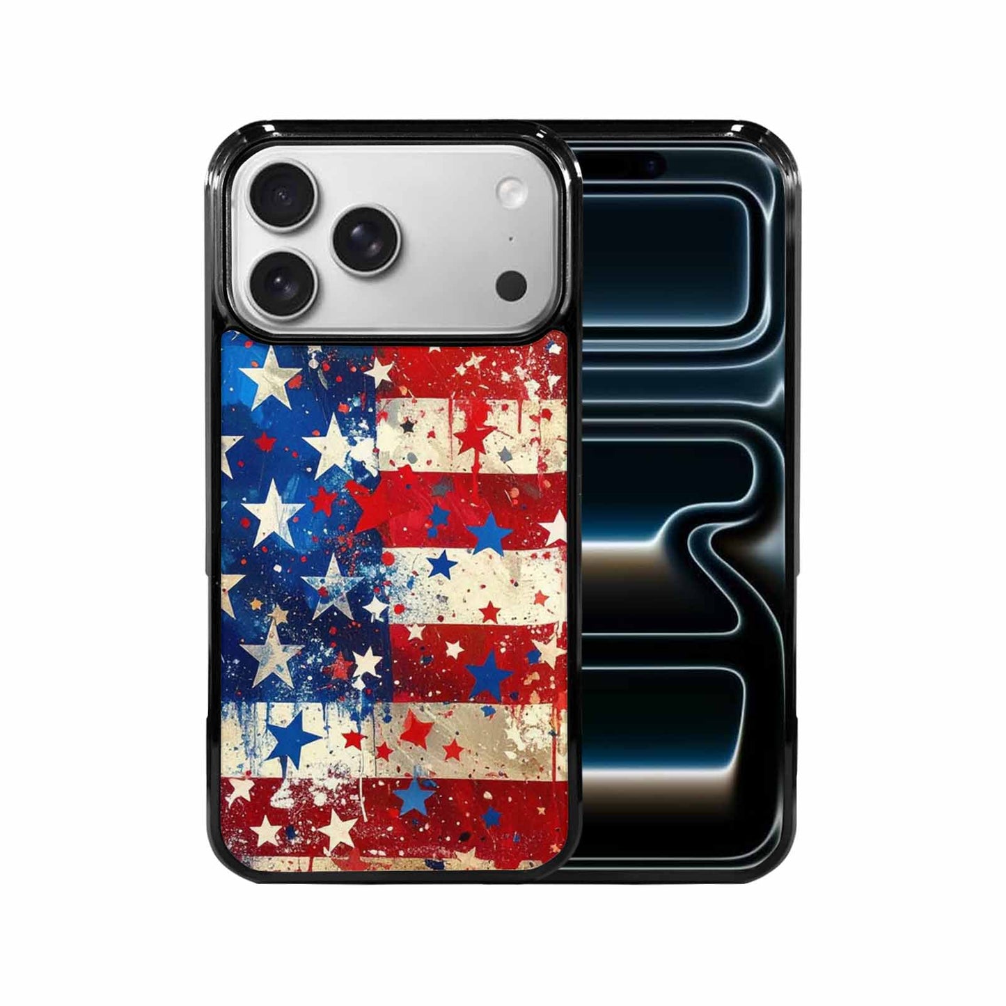 iPhone 17 Pro Max Case — Patriotic Stars And Stripes Galaxy Space, Customized Protective Case
