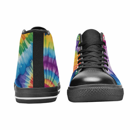 MEN'S Tie Dye - High Top Canvas Vibrant Chaos Shoes