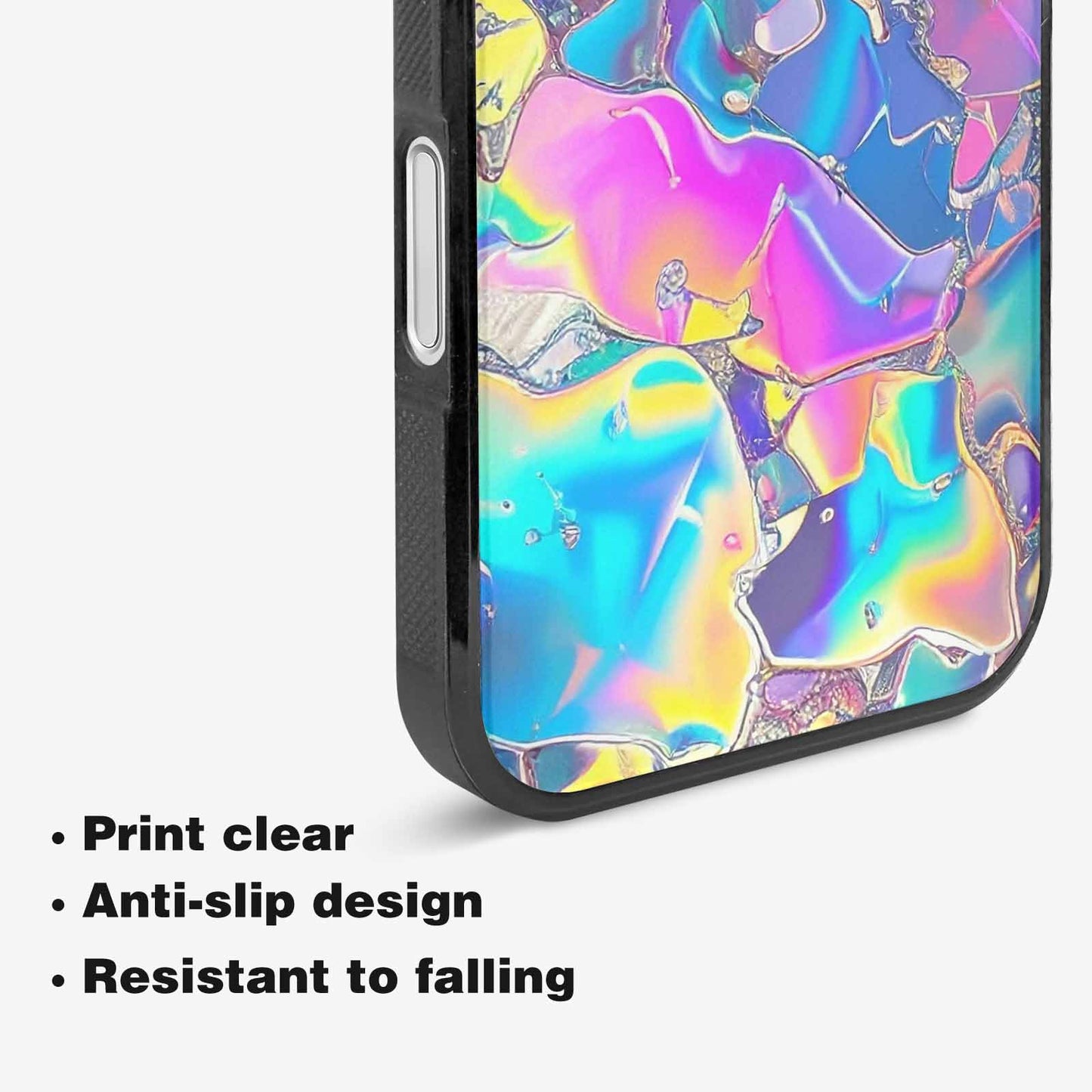iPhone 16 Case — Holographic Iridescent Shimmer Pattern Hundreds Of, Unique Phone Case Design