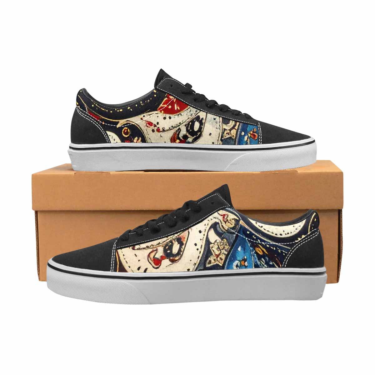 WOMEN'S Paisley Bandana Canvas Lace-Up Vibrant Chaos Sneakers