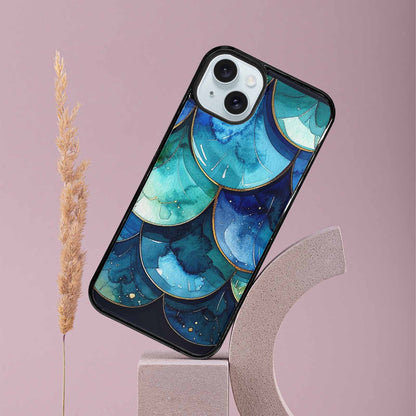 iPhone 15 Plus Case — Mermaid Scale Art Pattern, Customized Protective Case