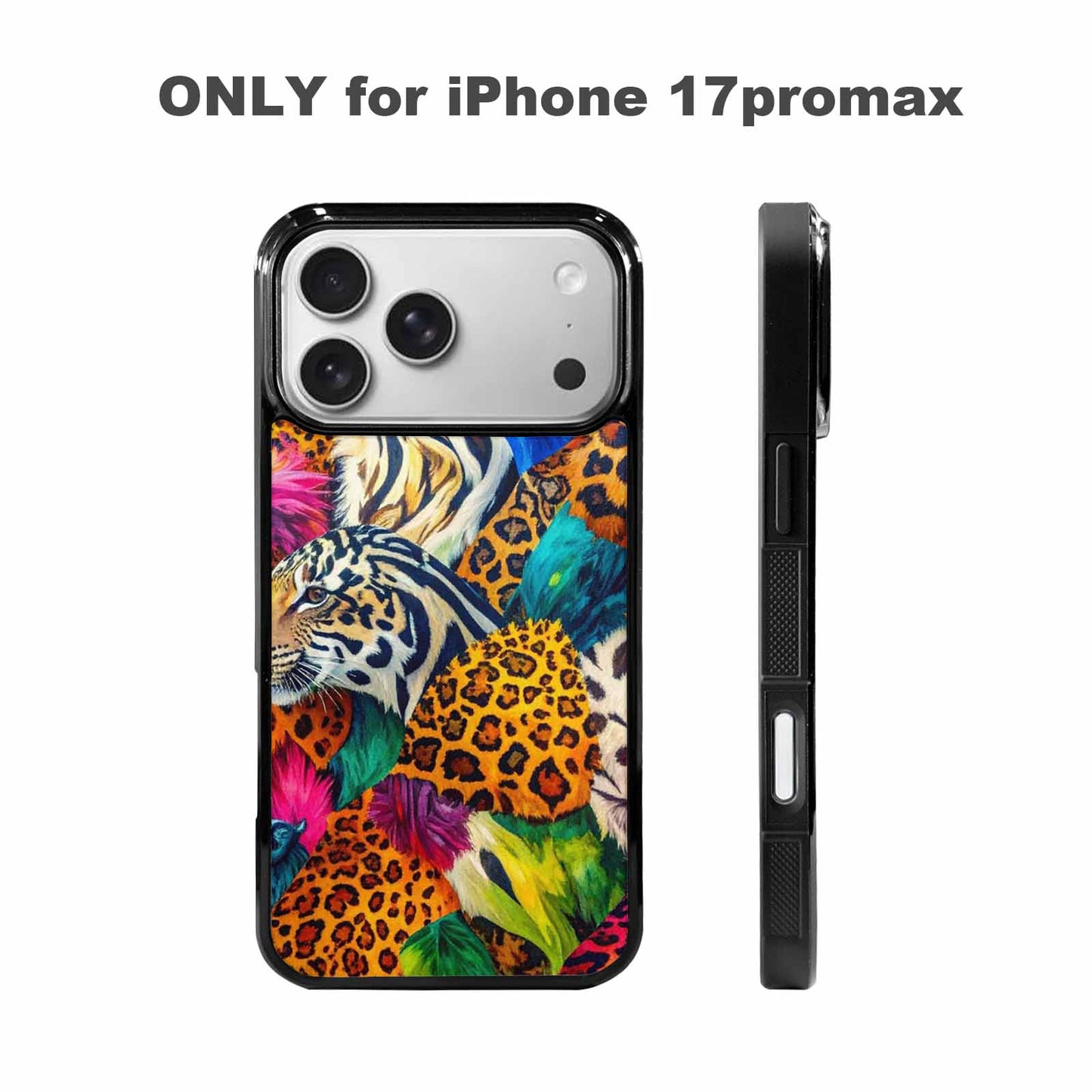 iPhone 17 Pro Max Case — Full Color Vibrant Animal Print, Custom Print Case Cover