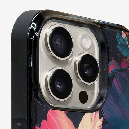 iPhone 16 Pro Max Case — Shadowy Glitch Floral Pattern Hundreds Of, Custom Made Phone Cover