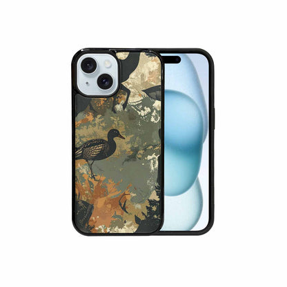 iPhone 15 Case — Hunting Camouflage Pattern With Deer And, Custom Phone Case