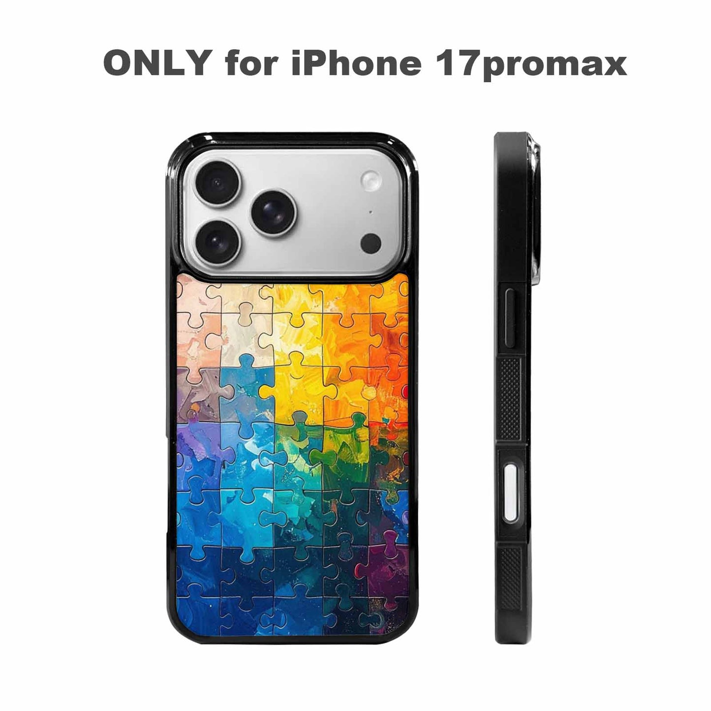 iPhone 17 Pro Max Case — Autism Puzzle Pieces Puzzle Original Art, Custom Print Case Cover