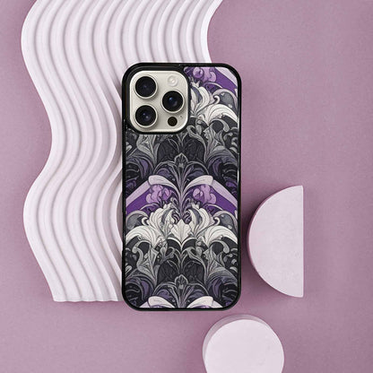 iPhone 16 Pro Max Case — Asexual Flag Color Theme Small Rainbow, Custom Made Phone Cover