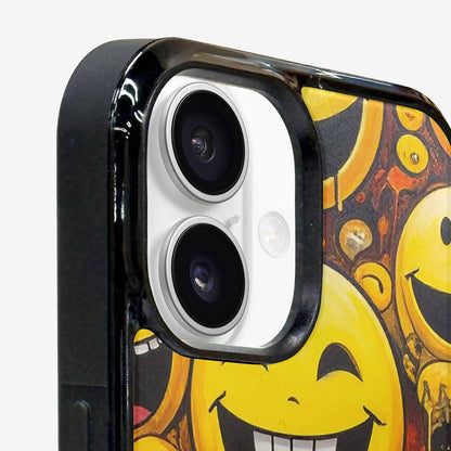iPhone 16 Case — Melting Moon Smiley Red Splatt Ipd, Customized Protective Case