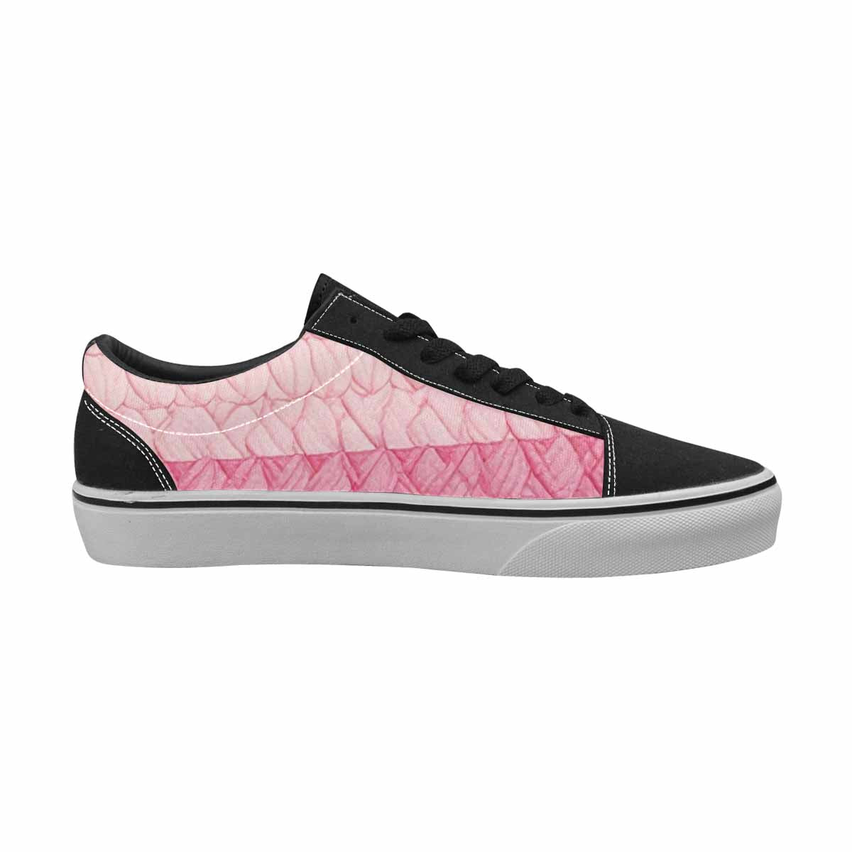 WOMEN'S Transgender Flag Color Canvas Lace-Up Vibrant Chaos Custom Sneakers