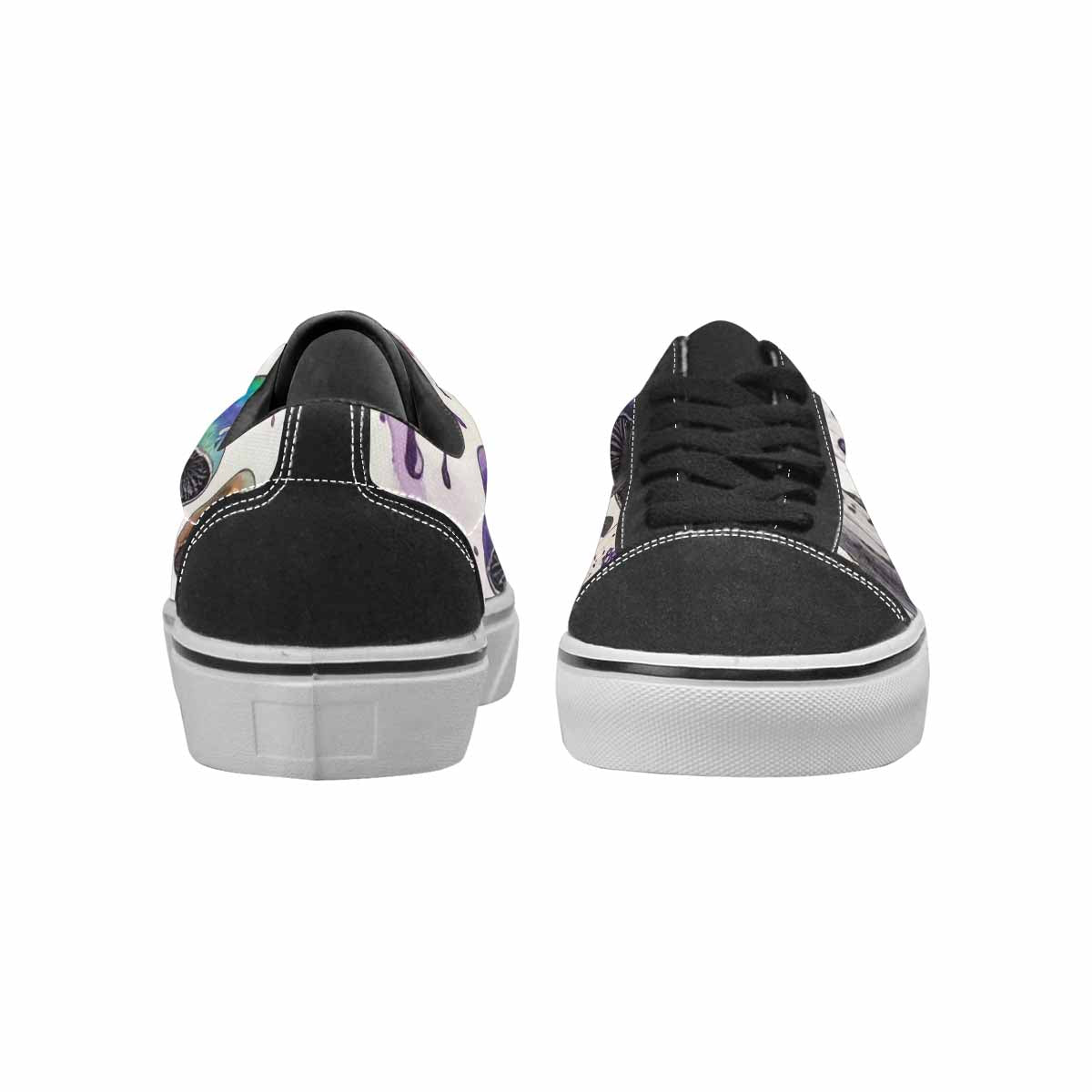 WOMEN'S Rainbow Drip Mushrooms Lace-Up Canvas Dreamlike Custom Shoes