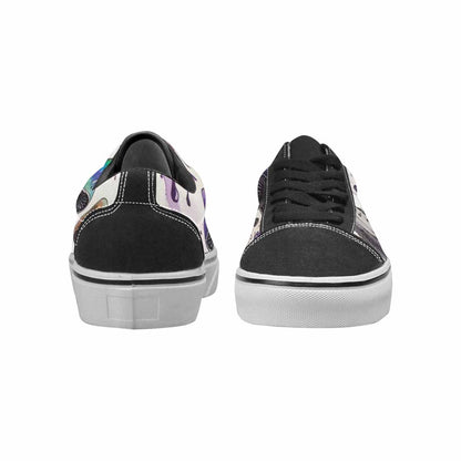 WOMEN'S Rainbow Drip Mushrooms Lace-Up Canvas Dreamlike Custom Shoes
