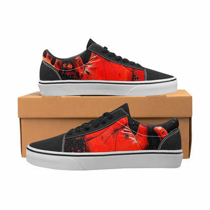 WOMEN'S Halloween Splatter Handprint Canvas Lace-Up Surreal Sneakers