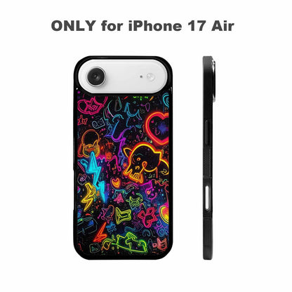 iPhone 17 Air Case — Neon Glow Sticker Icon Collage Original, Custom Made Phone Cover