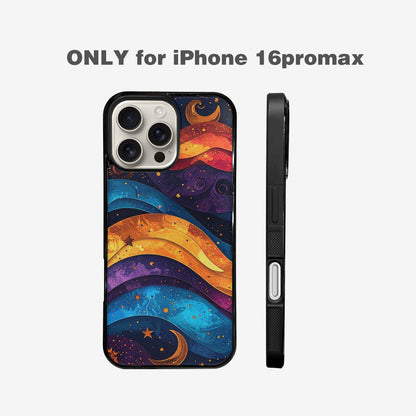 iPhone 16 Pro Max Case — Steampunk Galaxy Art Seamless Pattern Vibrant, Custom Printed Phone Case