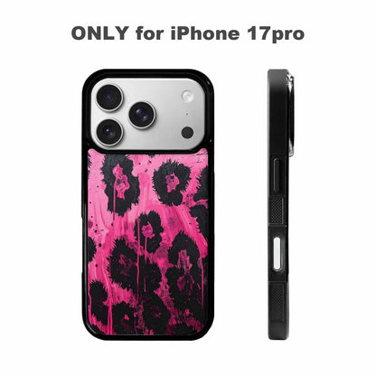 iPhone 17 Pro Case — Black Pink Ink Animal Print Animal, Custom Designed Case Cover