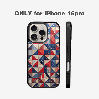 iPhone 16 Pro Case — Small American Flag Stars And Stripes, Custom Printed Phone Case