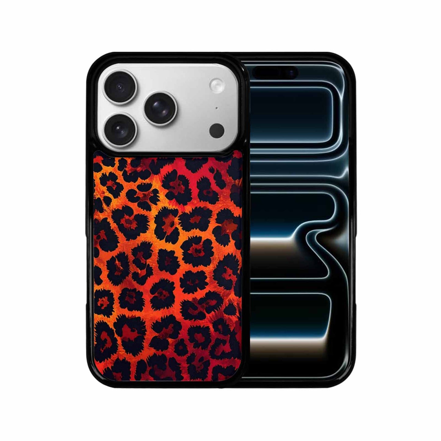 iPhone 17 Pro Case — Leopard Print Dark Seamless Pattern Animal, Custom Printed Phone Case