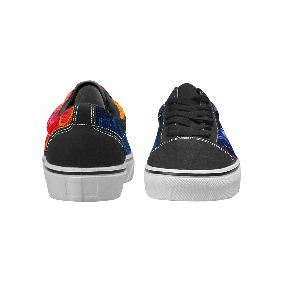 WOMEN'S Tie Lace-Up Canvas Melting Art Sneakers