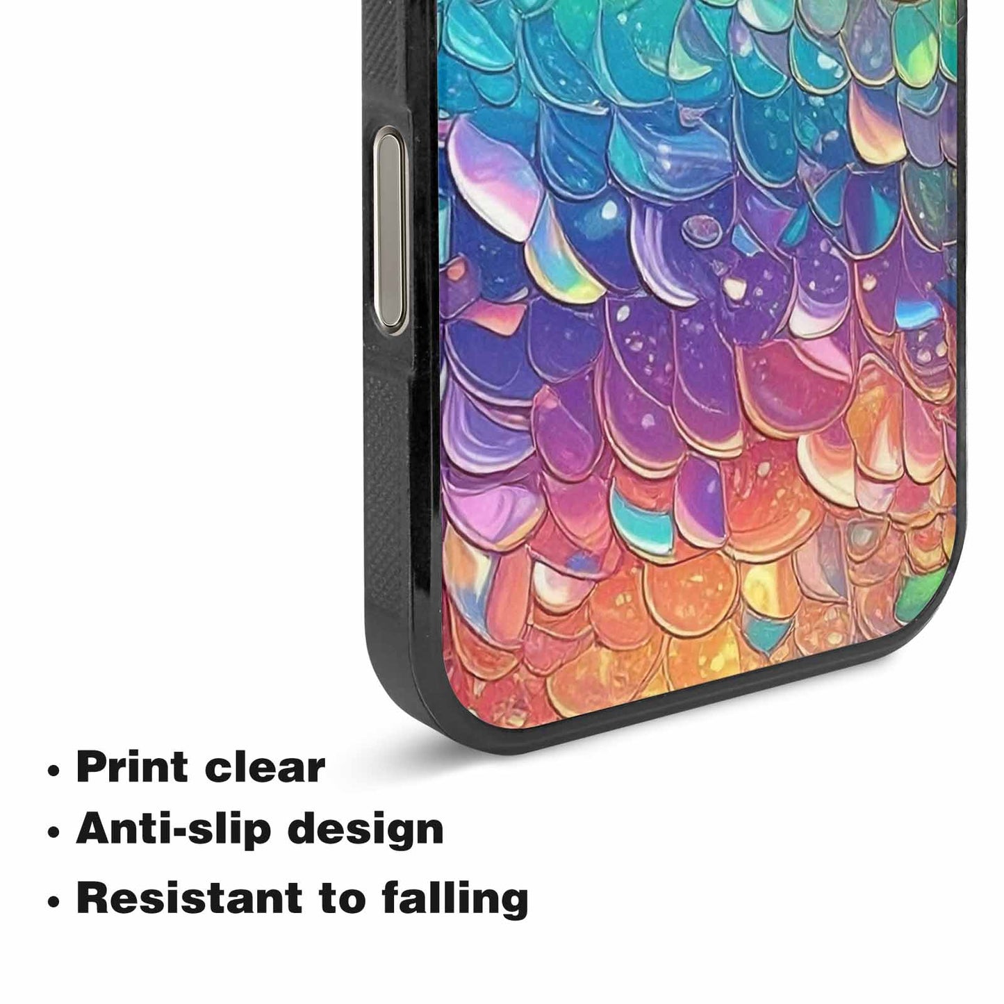iPhone 16 Pro Max Case — Holographic Iridescent Shimmer Pattern Hundreds Of, Custom Print Case Cover