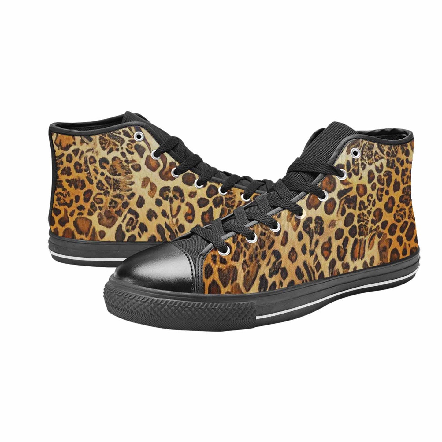 MEN'S Animal Print High Top Canvas Vibrant Chaos Shoes