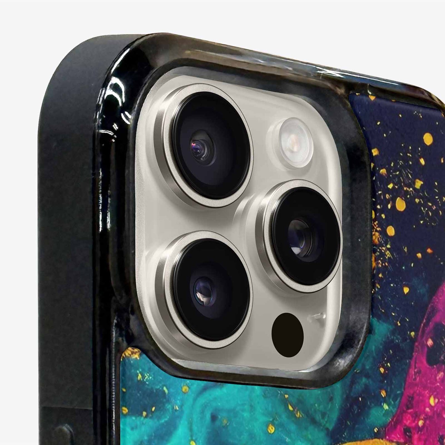 iPhone 16 Pro Max Case — Leopard Print Galaxy, Original Design Phone Case
