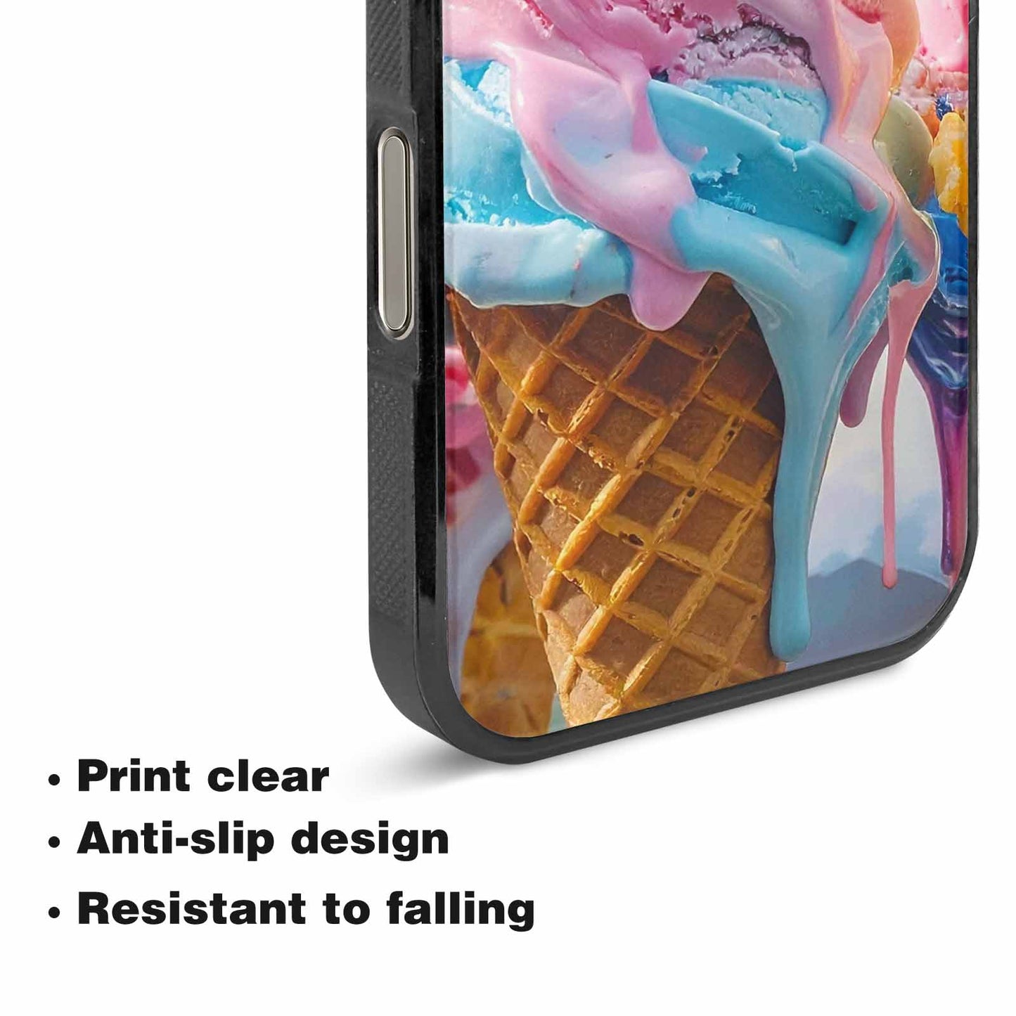 iPhone 16 Pro Case — Collage Of Overlapping Waffle Cone Icecream, Original Design Phone Case