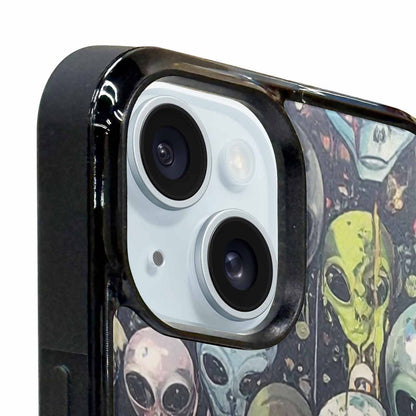 iPhone 15 Case — Aliens Camo Aliens Pattern Hundreds Of, Original Design Phone Case