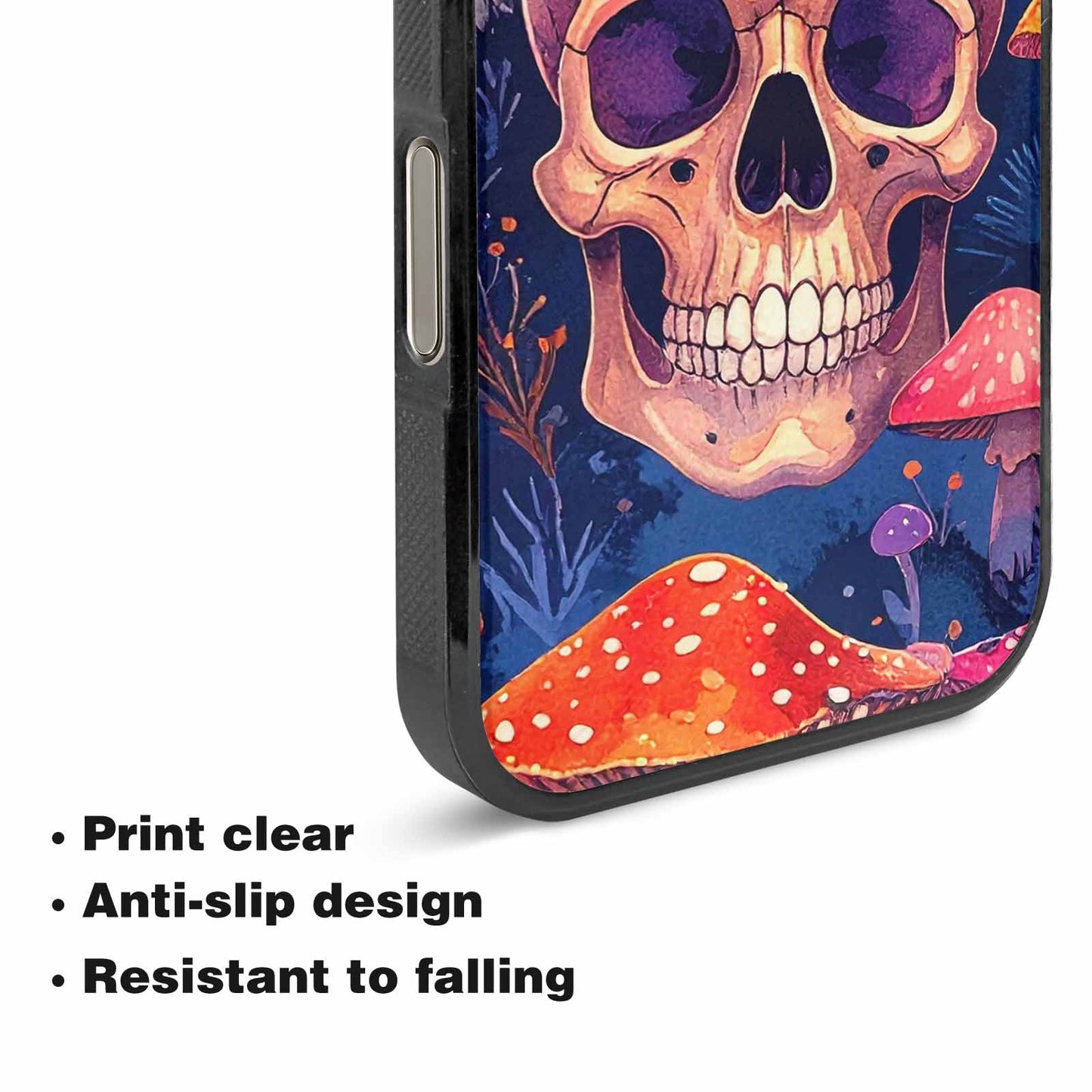 iPhone 16 Pro Case — Mushroom Skulls Custom, Custom Phone Case