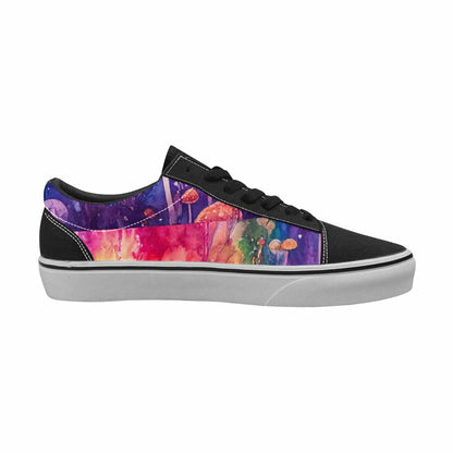 WOMEN'S Mushrooms  Tie Dye Lace-Up Canvas Dreamlike Custom Shoes