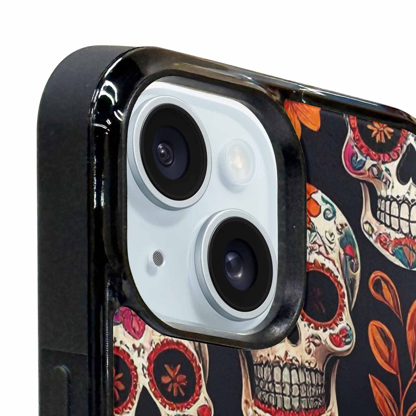iPhone 15 Case — Dia De Los Muertos Sugar Skull, Custom Designed Case Cover